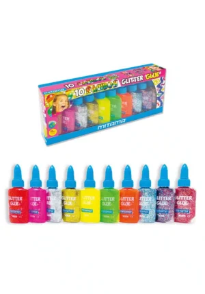 Mitama Rainbow glitter Glue - Set da 10 Colori