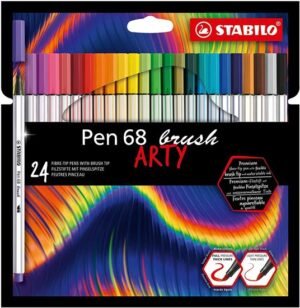 Stabilo Pen 68 Brush Arty Edition - Set da 24