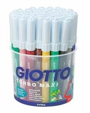 Giotto Turbo Maxi Pennarelli - Barattolo da 48
