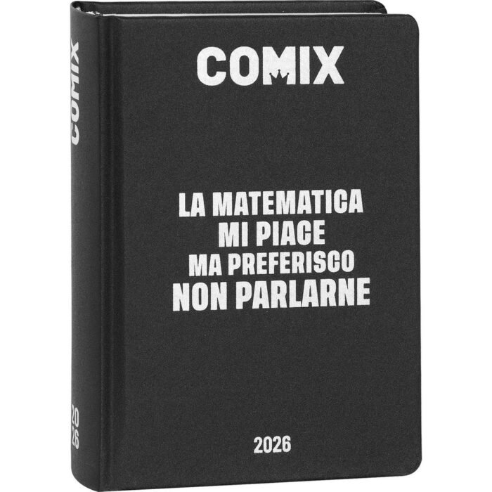 Comix. Diario Regular 2025-26 Nero e Argento