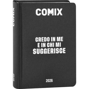 Comix. Diario Regular 2025-26 Nero e Bianco