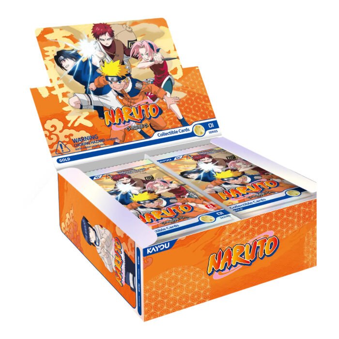Naruto collectible cards. Box Series 1 Gold