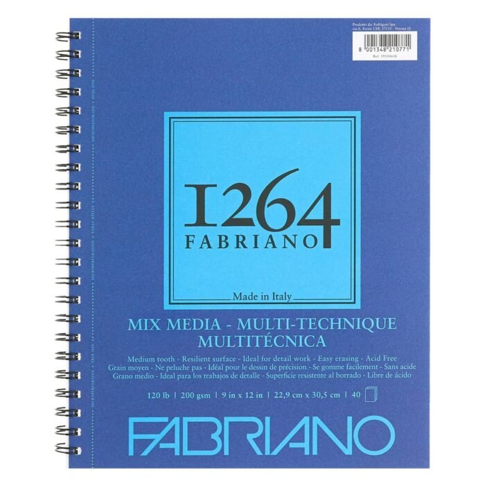 BLOCCHI FABRIANO 1264 DISEGNO NERO A3 200 GR. SPIRAL 40 FF