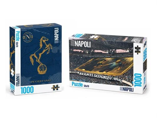 Puzzle SSC Napoli by Colourbook 1000 Pezzi 50x70 cm con Poster Omaggio. Avanti Scugnizzi